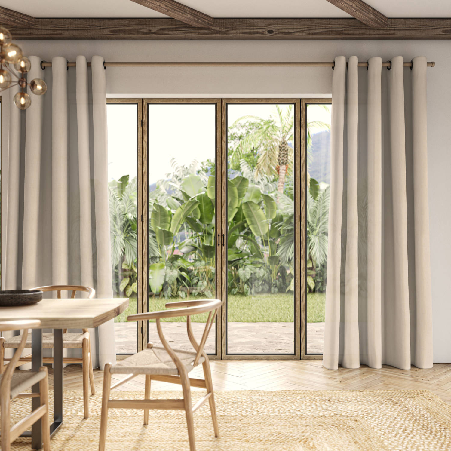 mulligan cream light filtering curtain