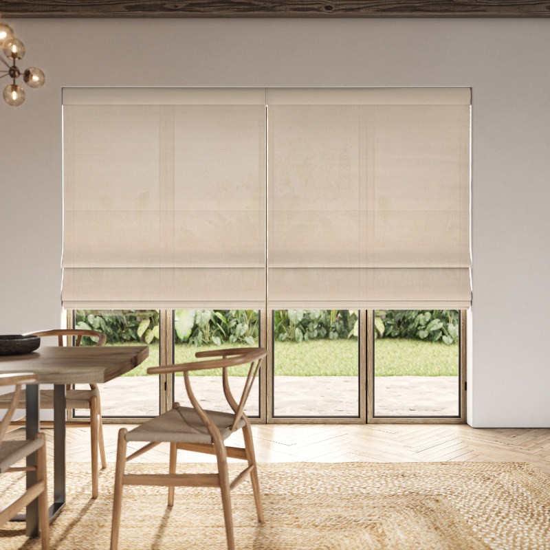 Mulligan Cream Light Filtering Roman Blind
