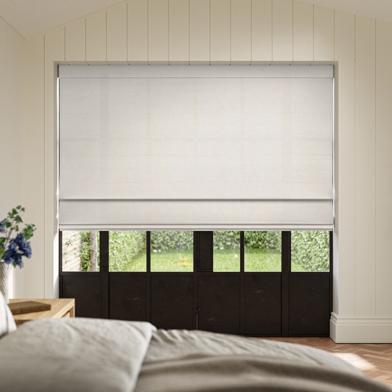 Mulligan White Light Filtering Roman Blind