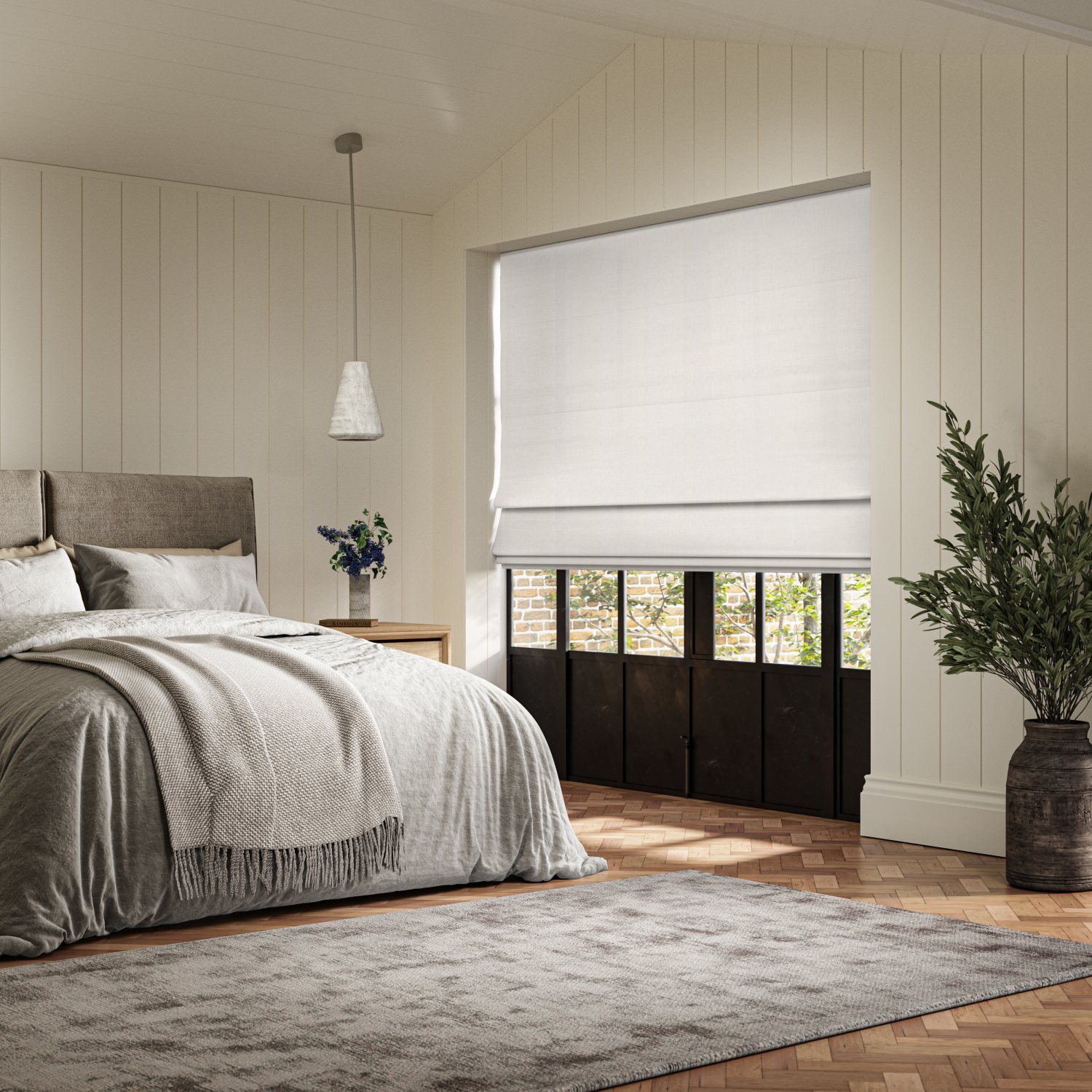 mulligan white lf roman blind