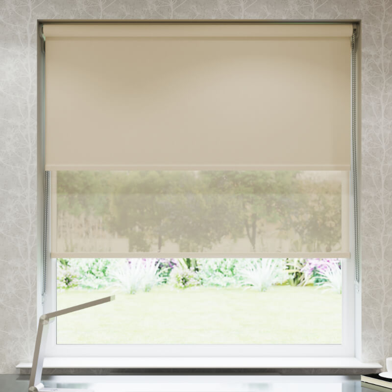 Beige Deluxe Double Roller Blind