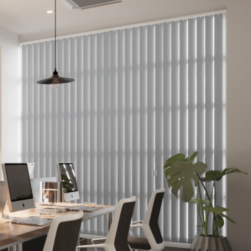 Commercial FR Mist Dimout Cordless Vertical Blind