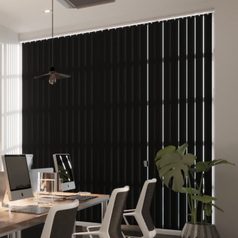 Commercial FR Onyx Vertical Blind Blackout Vertical Blind