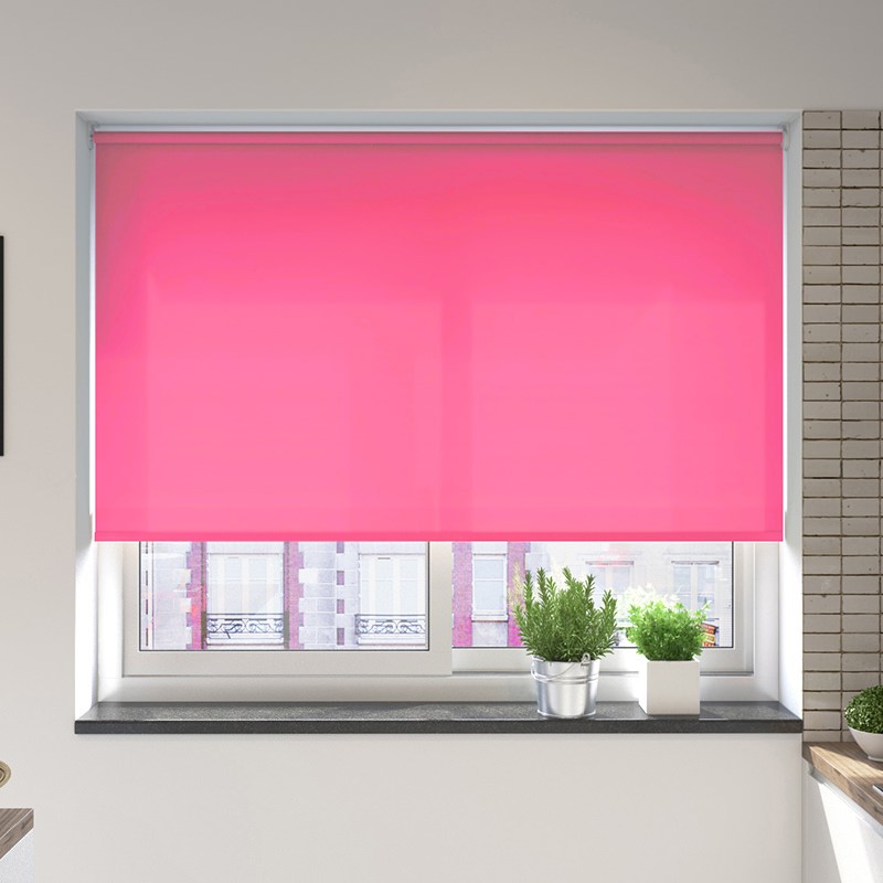Catania Pink Motion Smart Roller Blind