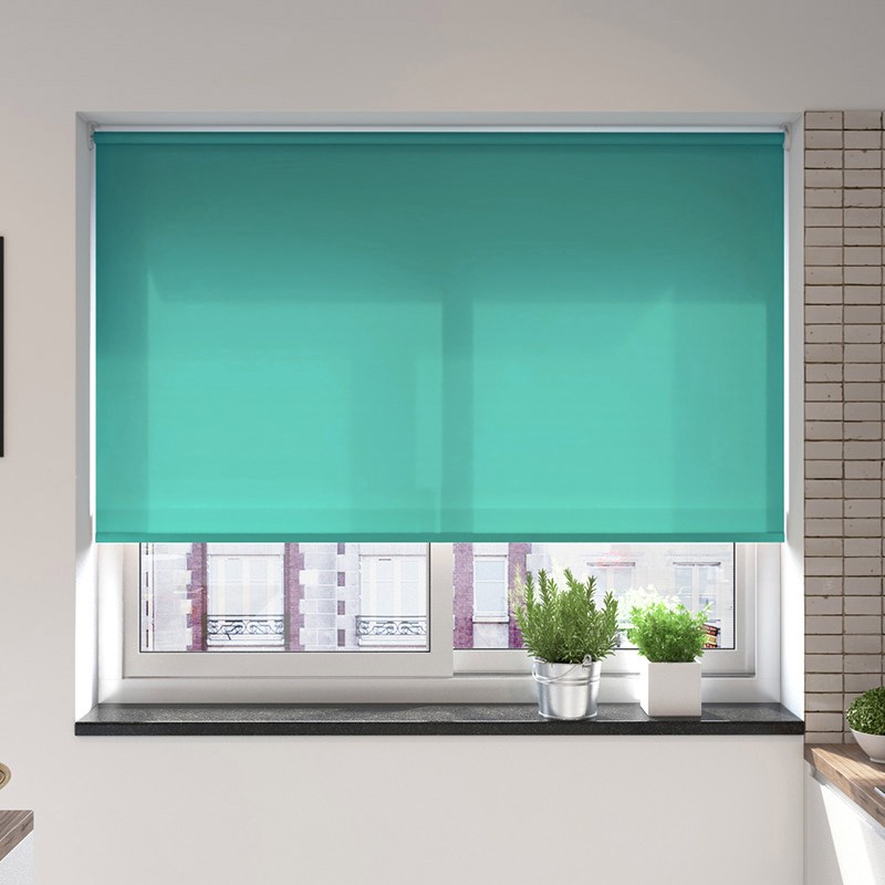 Catania Turquoise Motion Smart Roller Blind