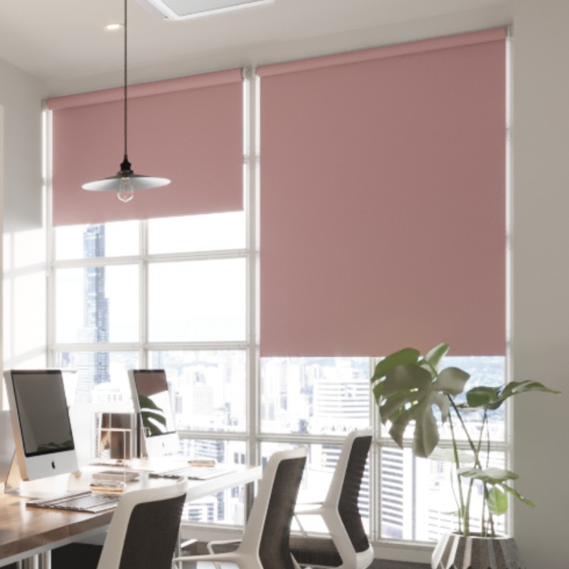 Commercial FR Rose Cordless Roller Blind