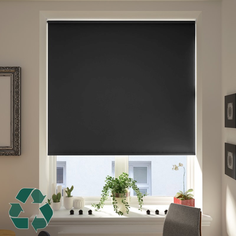 ReClaim Soot Blackout XL Mains Electric Roller Blind