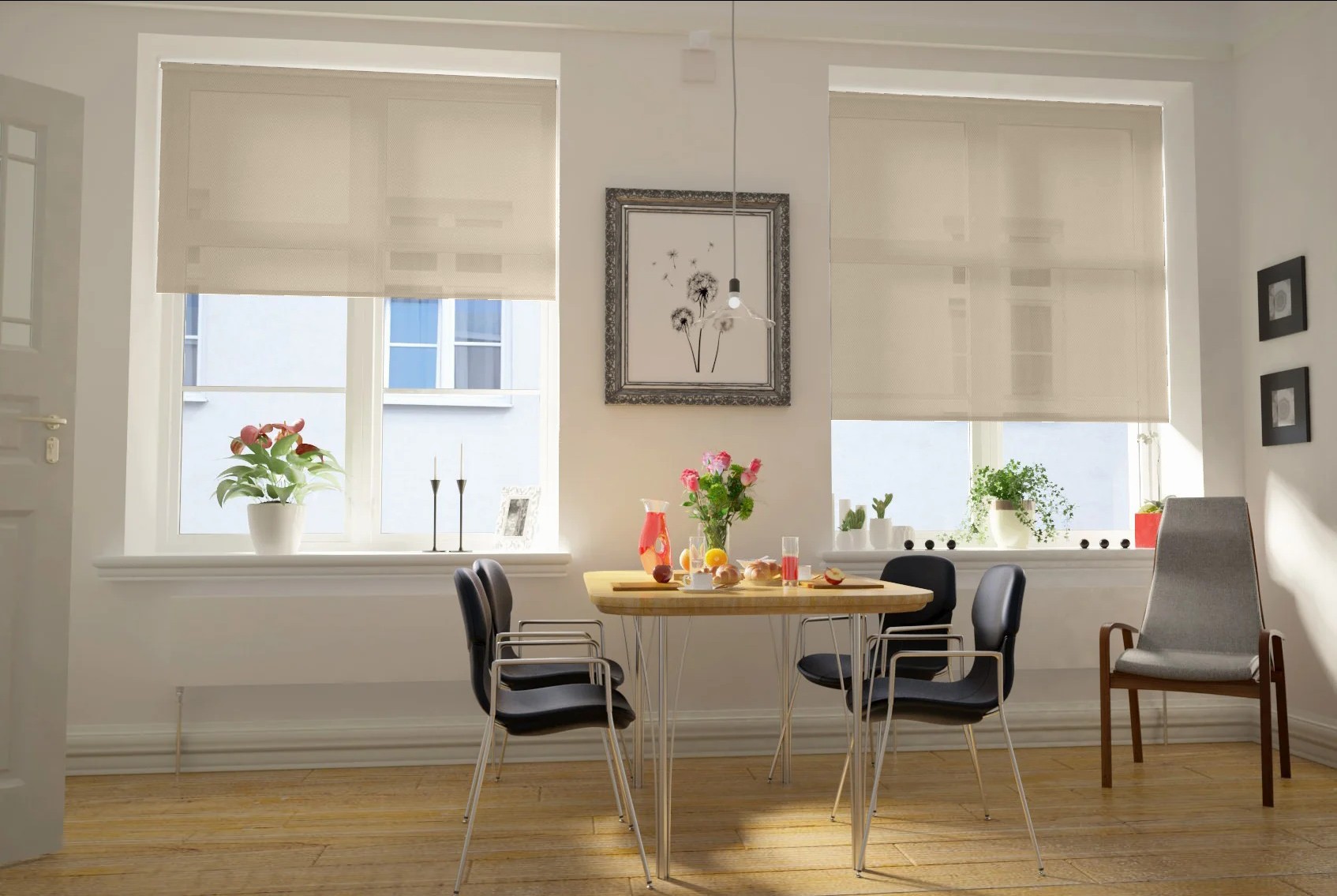 capri tan voile cordless roller blind