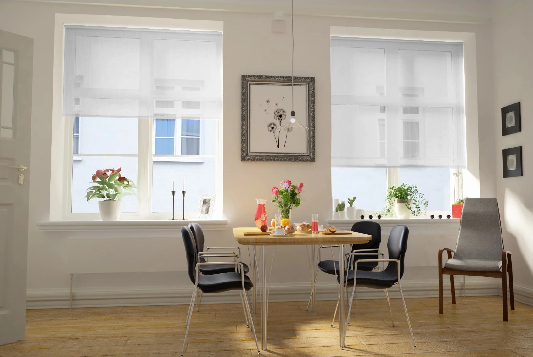 capri white voile premium xl blackout roller blind