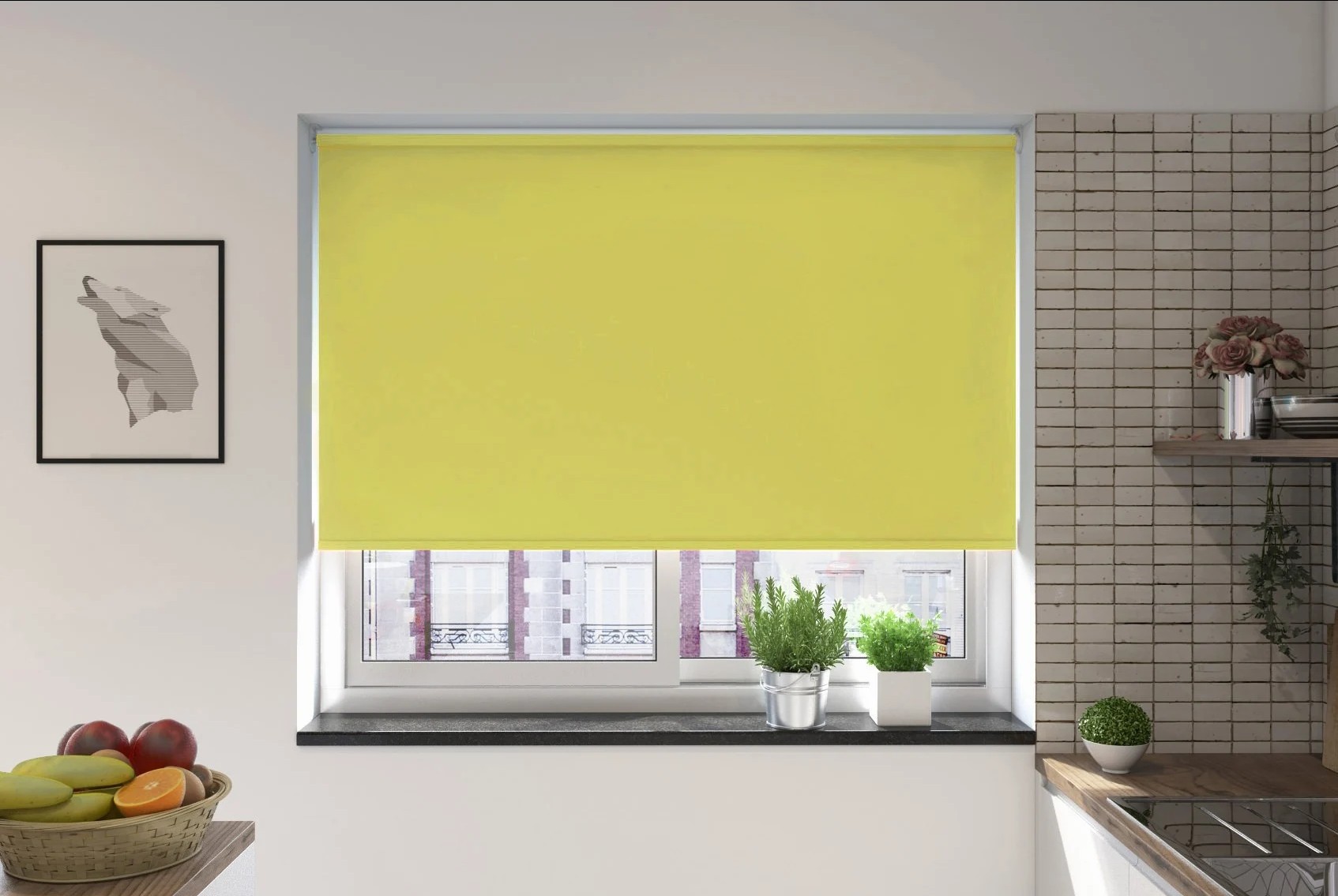 milano apple blackout cordless roller blind