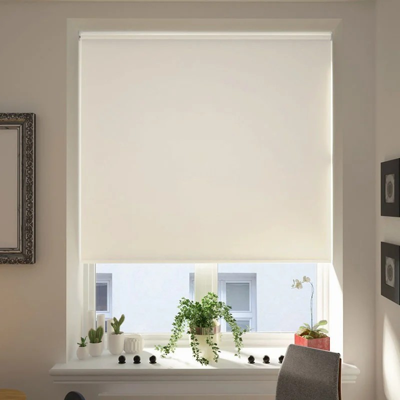 Milano Cream Blackout Battery / Solar Roller Blind