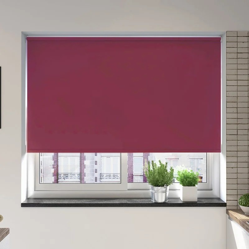 Milano Plum Blackout Battery / Solar Roller Blind