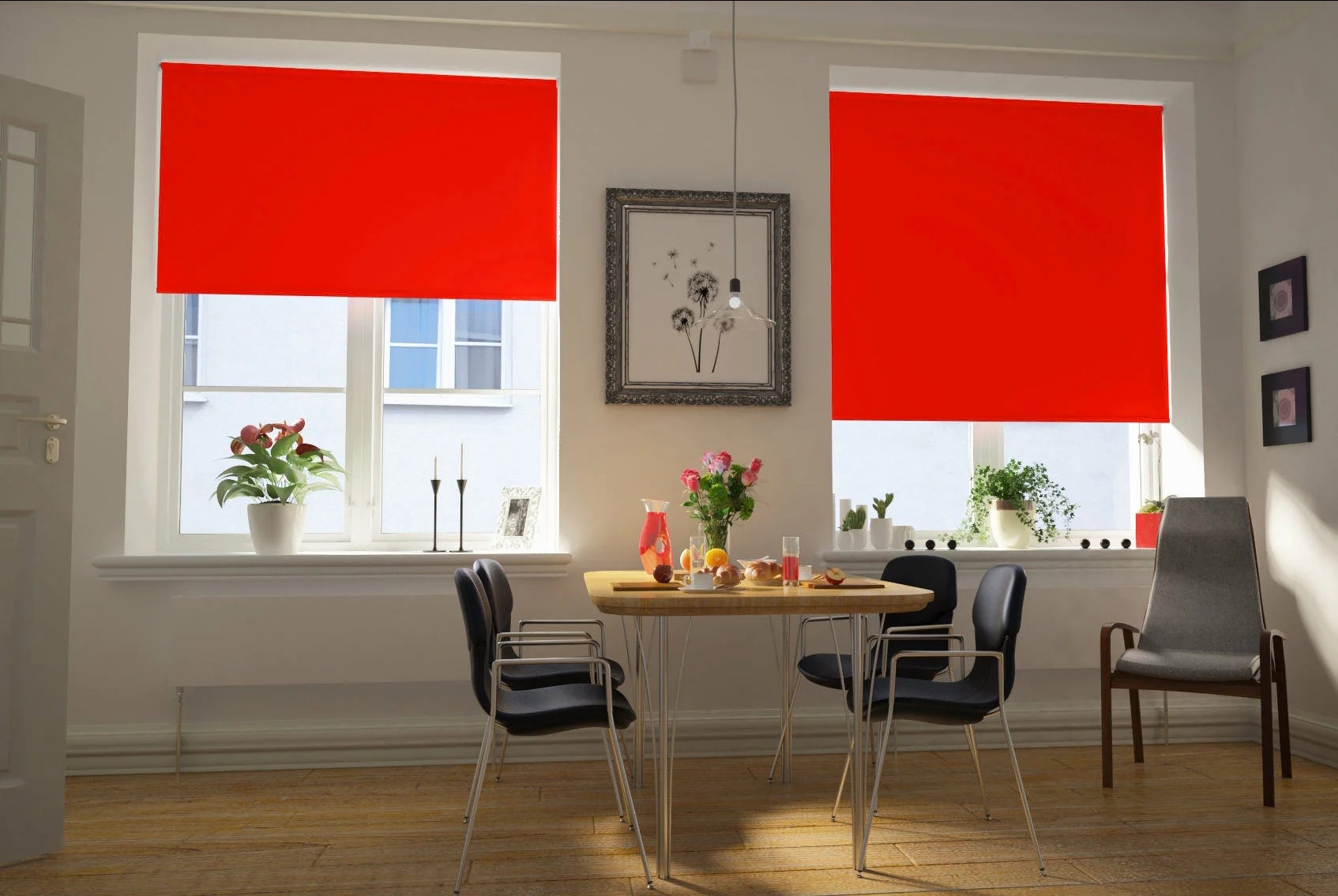 milano scarlet blackout cordless roller blind