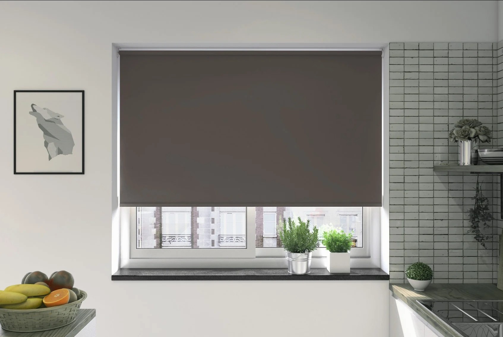 milano steel blackout cordless roller blind