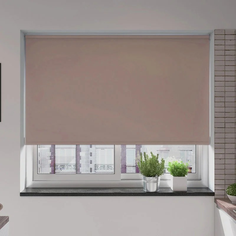 Milano Taupe Blackout XL Mains Electric Roller Blind