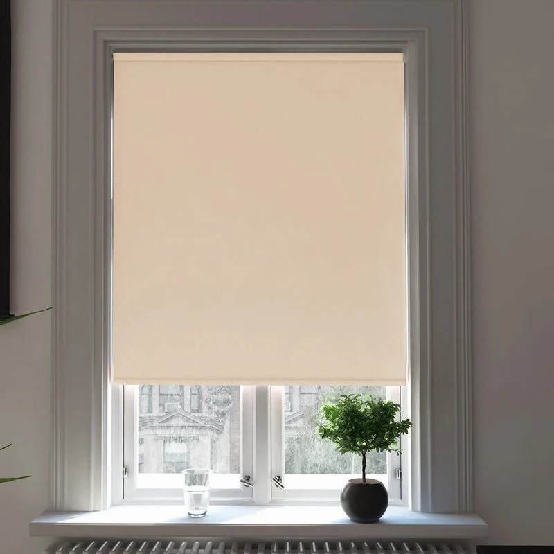 Milano Warm Almond Blackout XL Mains Electric Roller Blind
