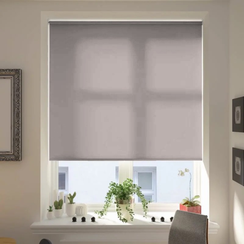 Verona Ash Dimout Battery / Solar Roller Blind