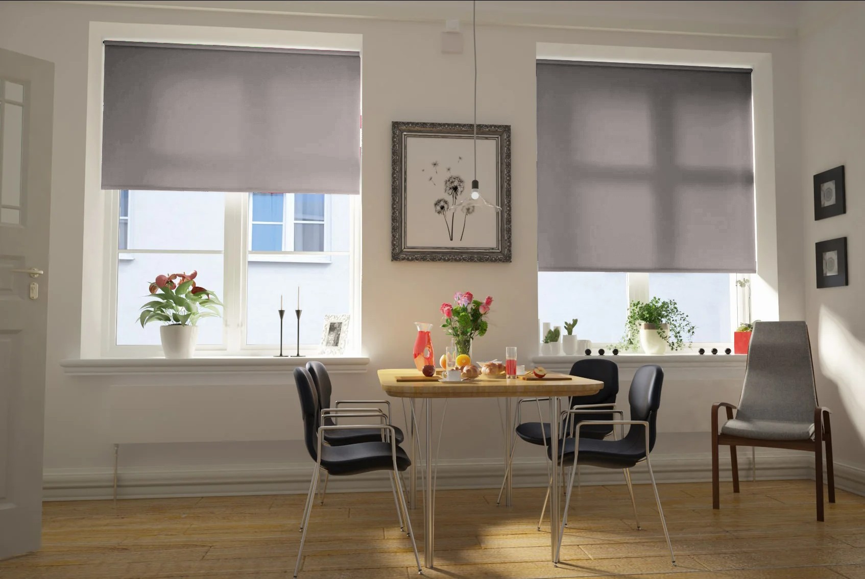 verona ash dimout roller blind