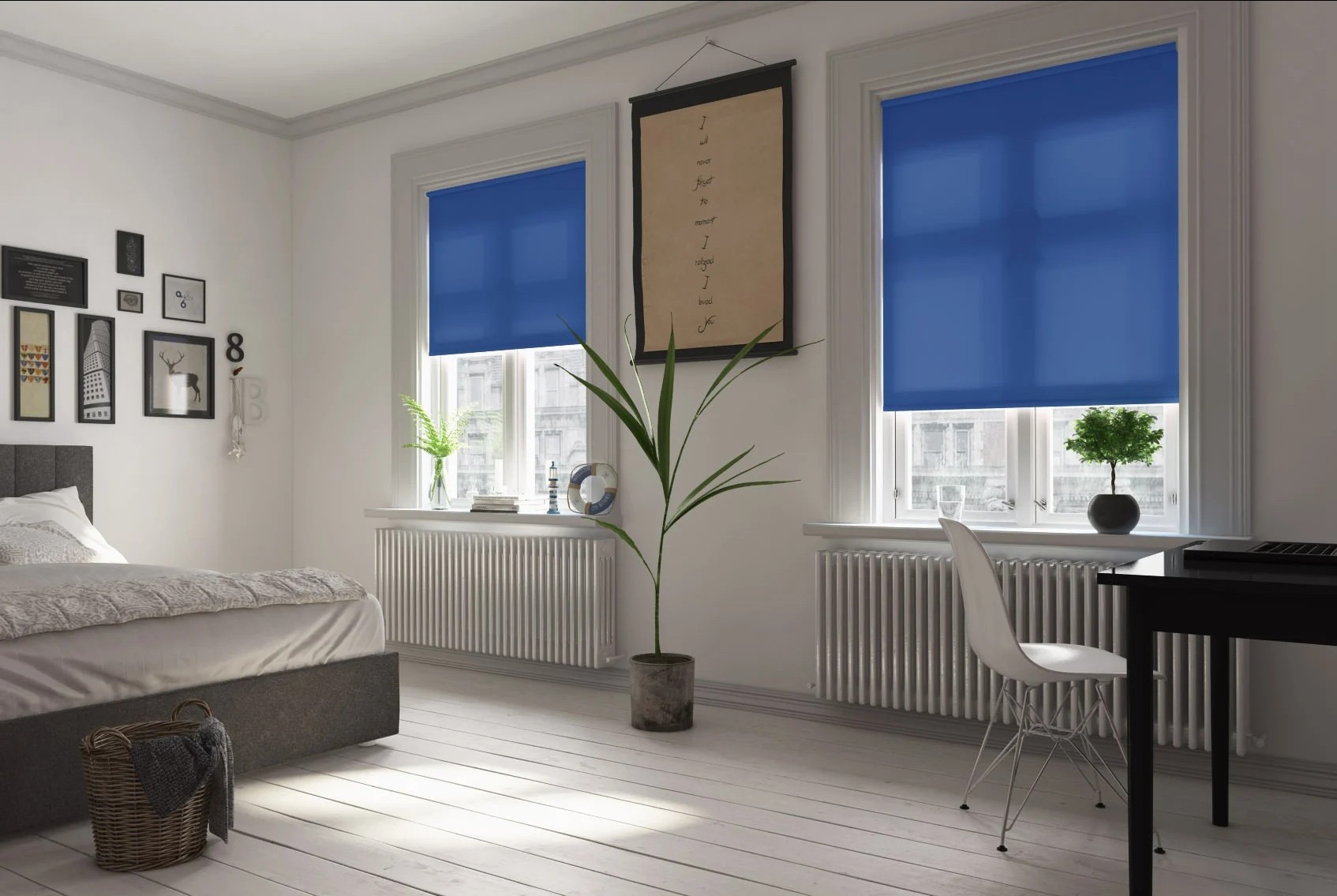 verona cobalt dimout xl mains electric roller blind