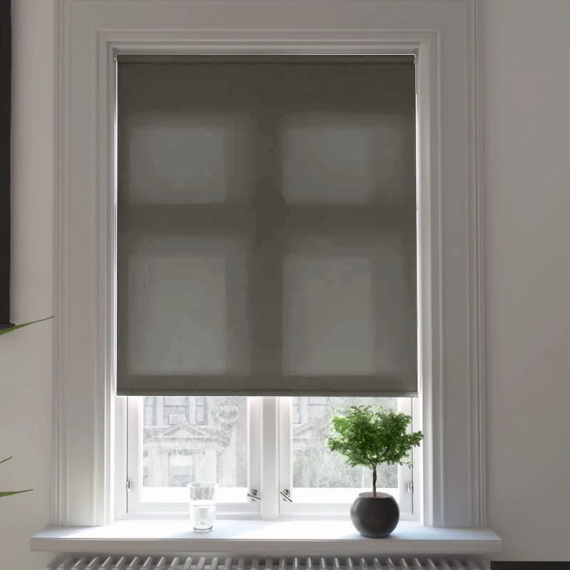 Verona Fossil Grey Dimout XL Mains Electric Roller Blind