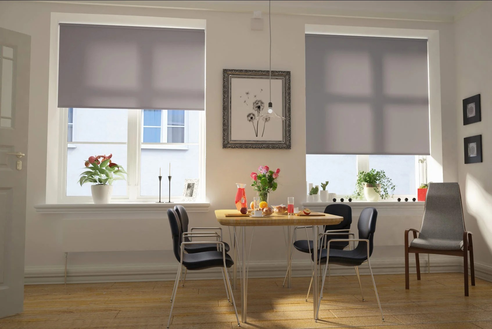 verona graphite dimout cordless roller blind