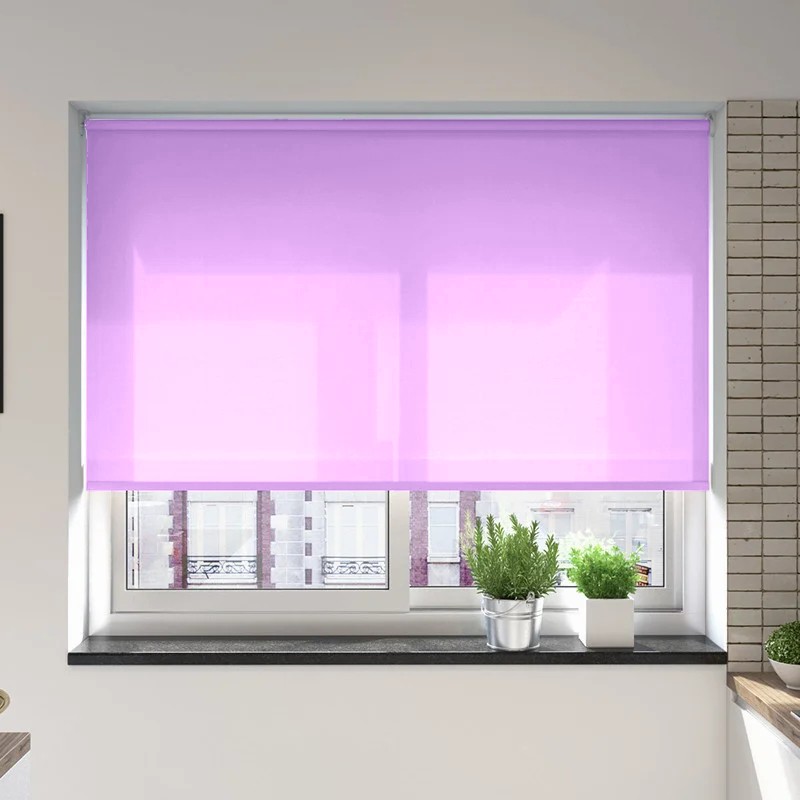 Verona Lilac Dimout Battery / Solar Roller Blind