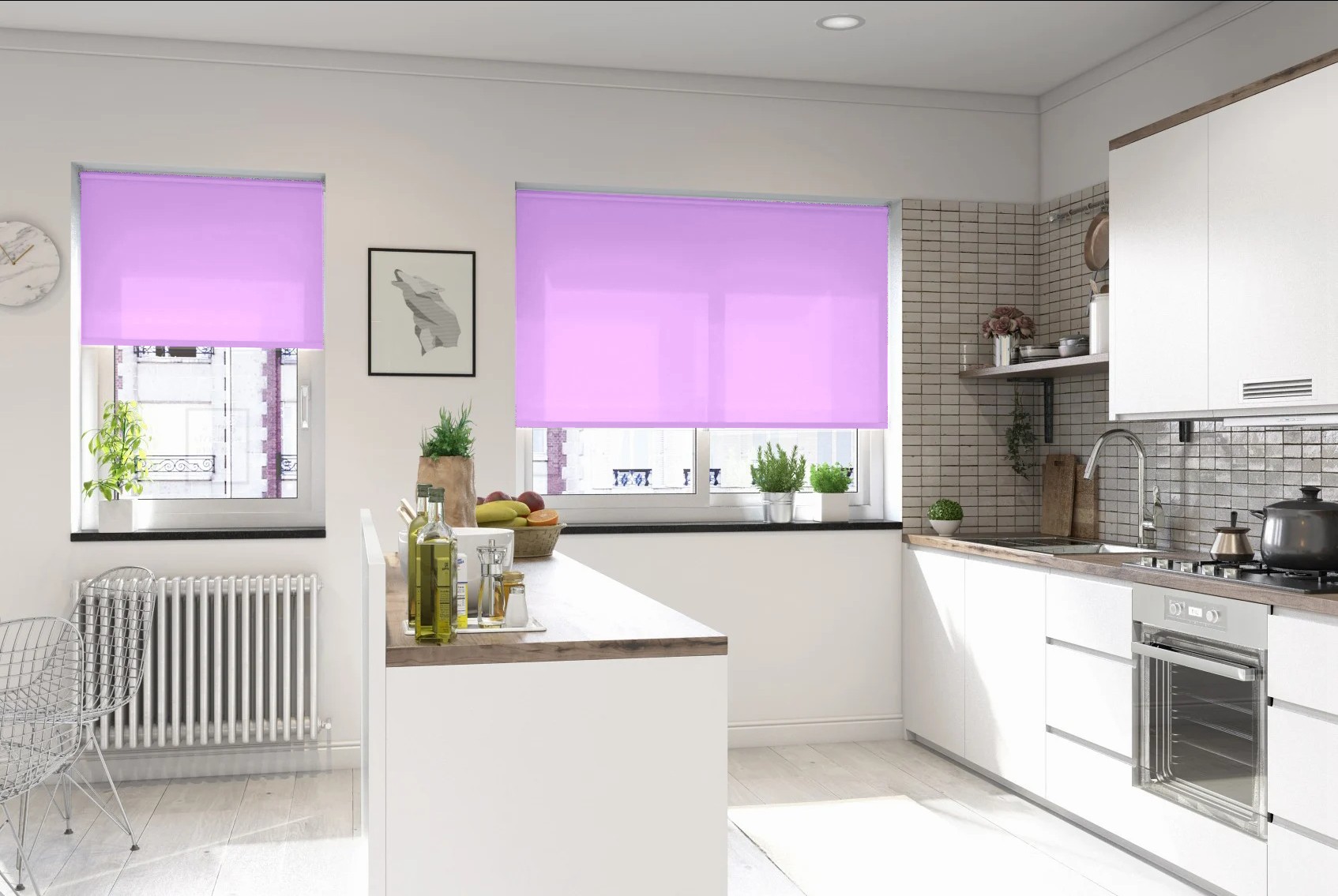 verona lilac dimout cordless roller blind