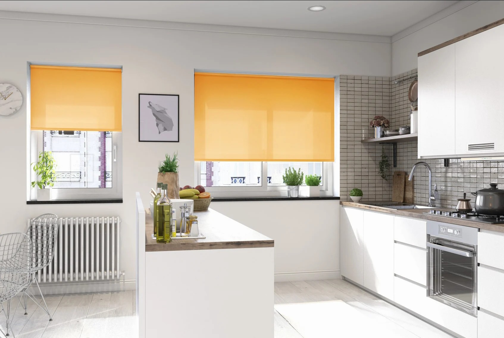 verona mustard dimout premium xl blackout roller blind