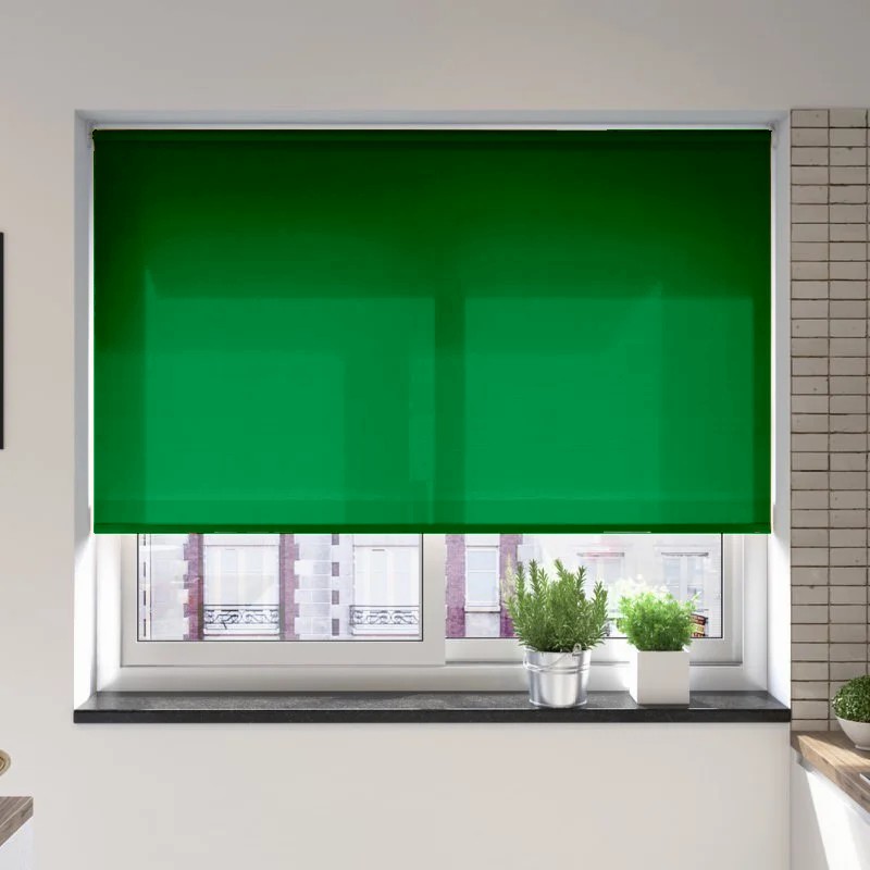 Verona Pine Green Dimout Battery / Solar Roller Blind