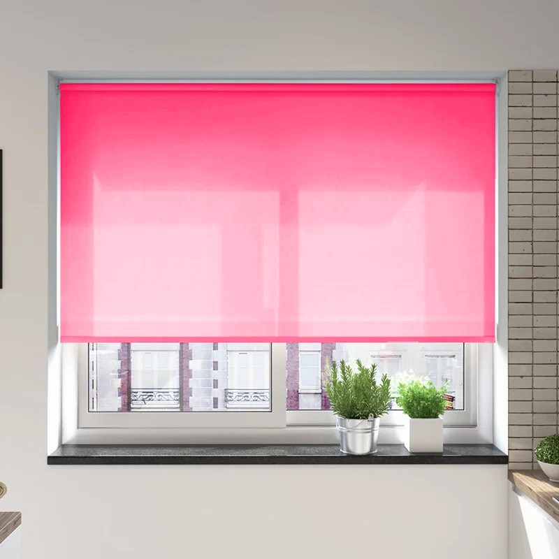 Verona Pink Dimout Battery / Solar Roller Blind