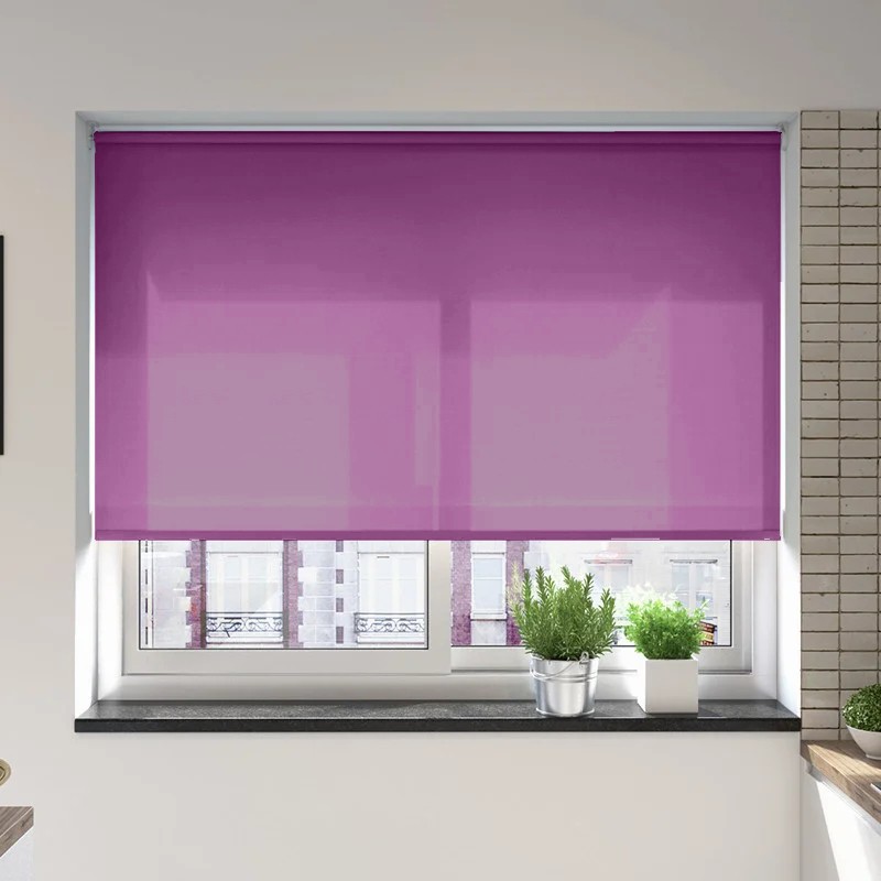 Verona Plum Dimout Battery / Solar Roller Blind