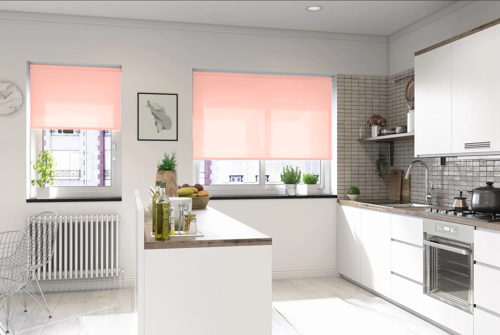 verona rose dimout roller blind