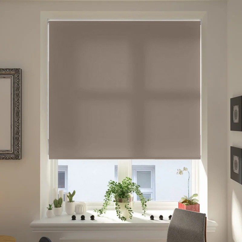 Verona Stone Dimout Battery / Solar Roller Blind