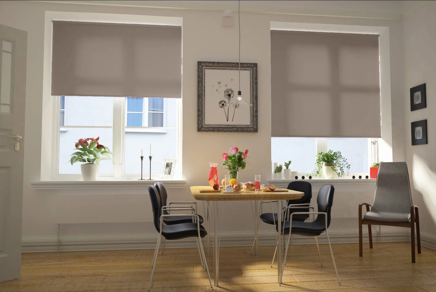 verona stone dimout cordless roller blind