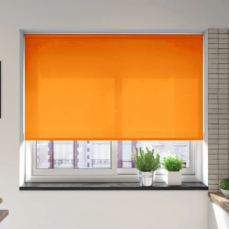 Verona Tangerine Dimout Battery / Solar Roller Blind