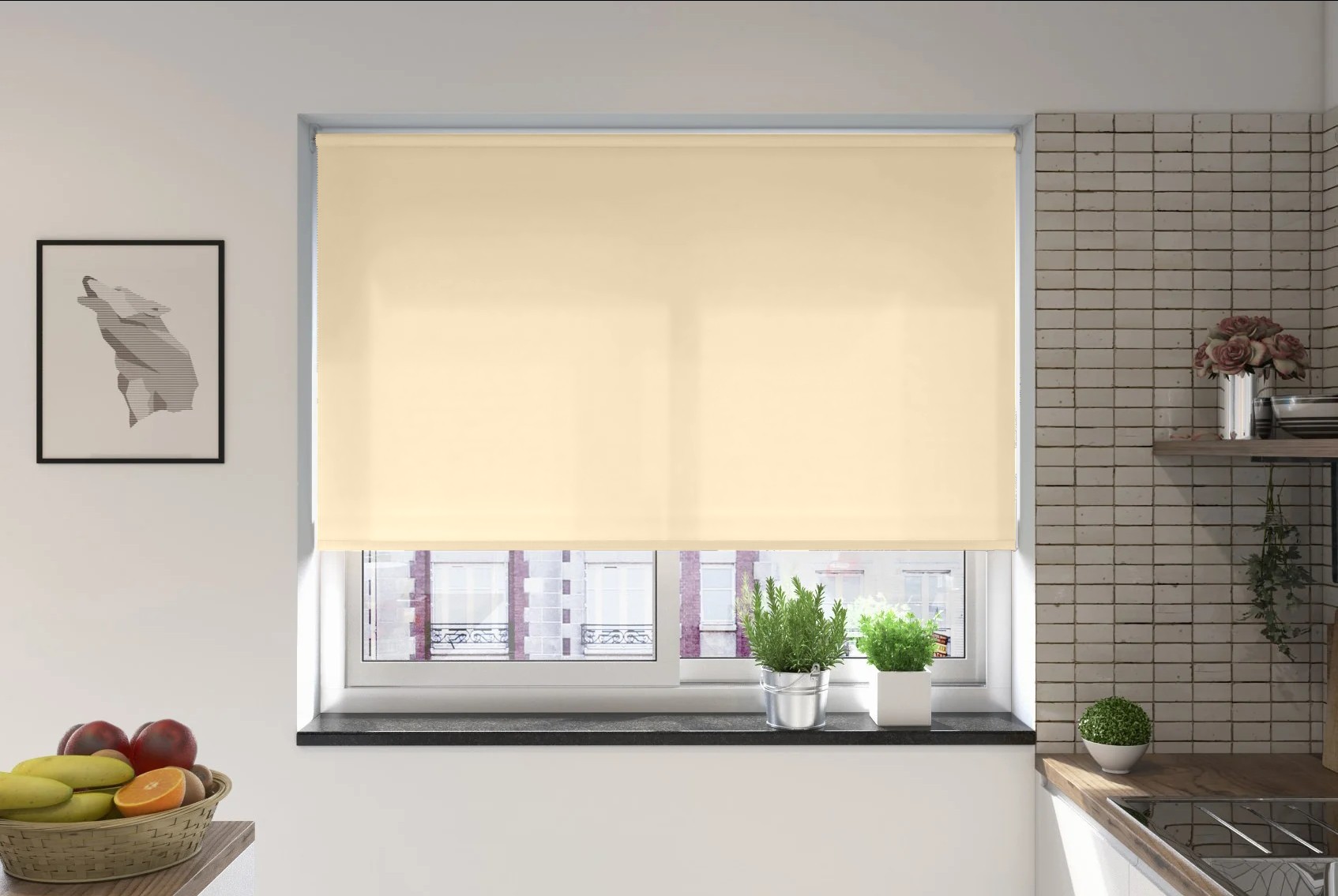 verona warm almond dimout roller blind