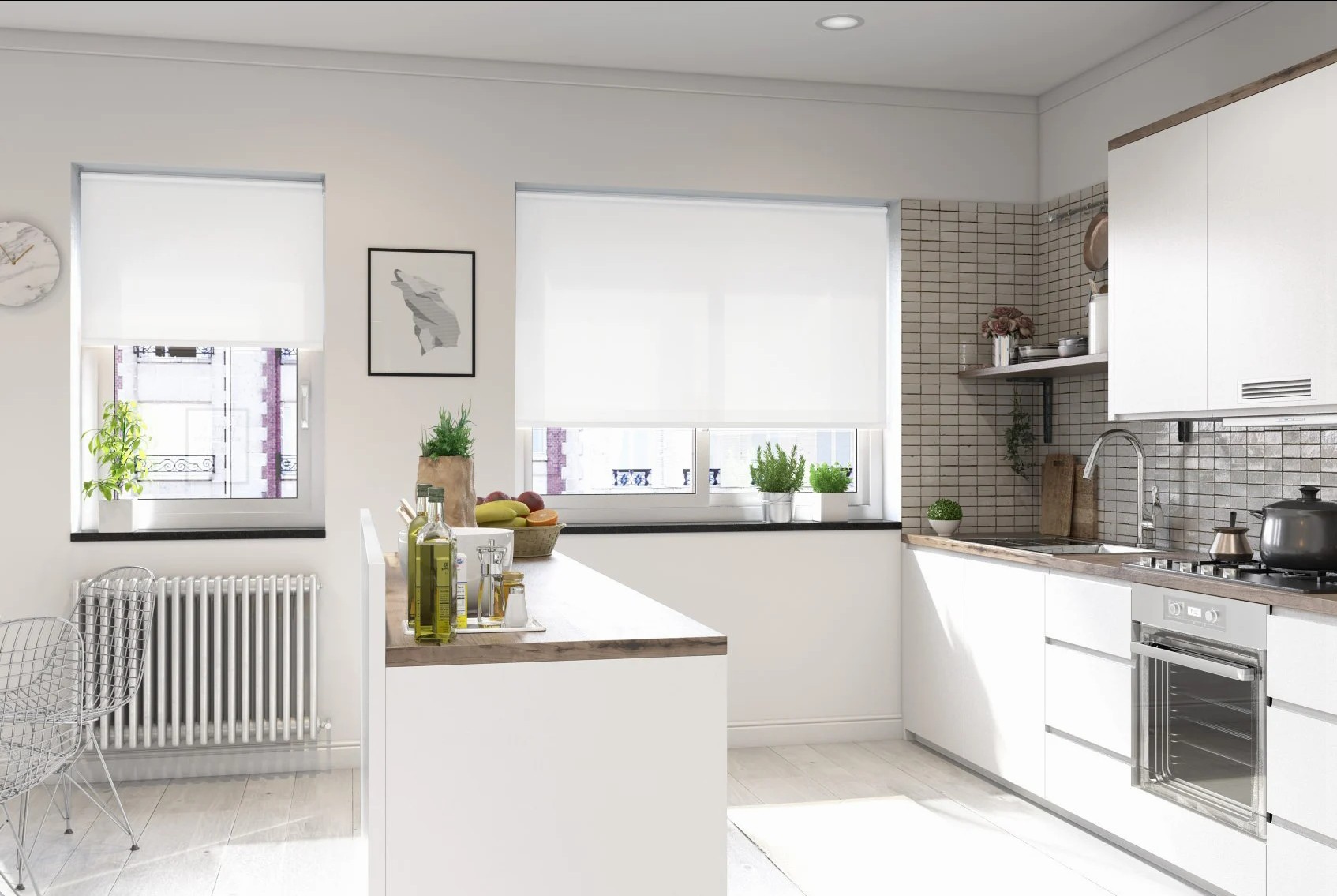 verona white dimout roller blind