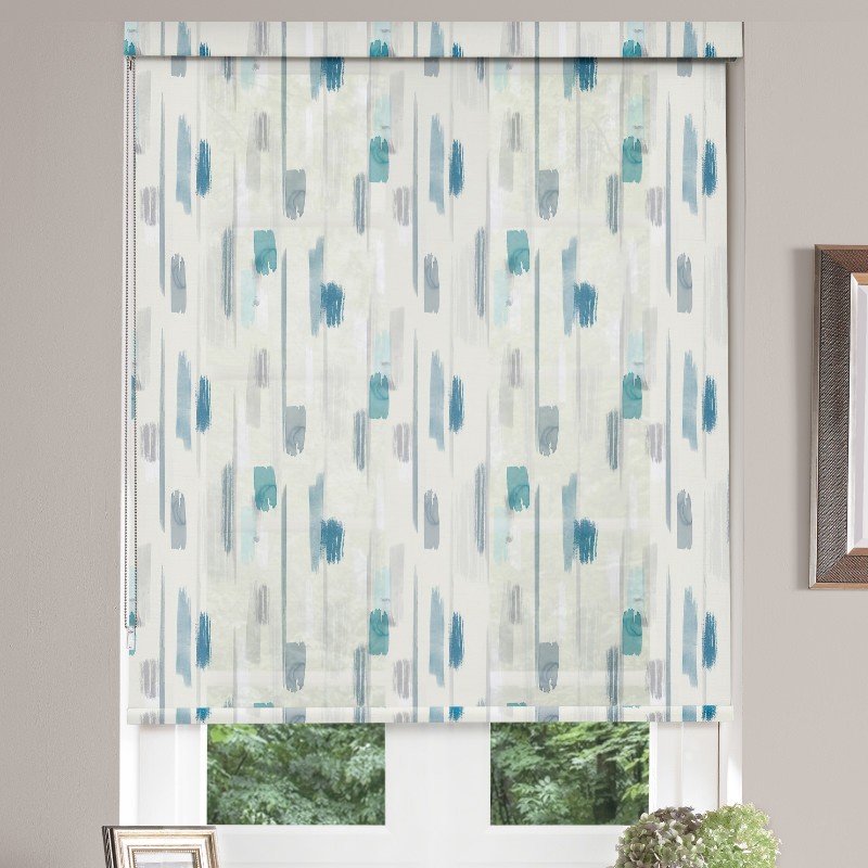 Salta Sea Blue Dimout Roller Blind