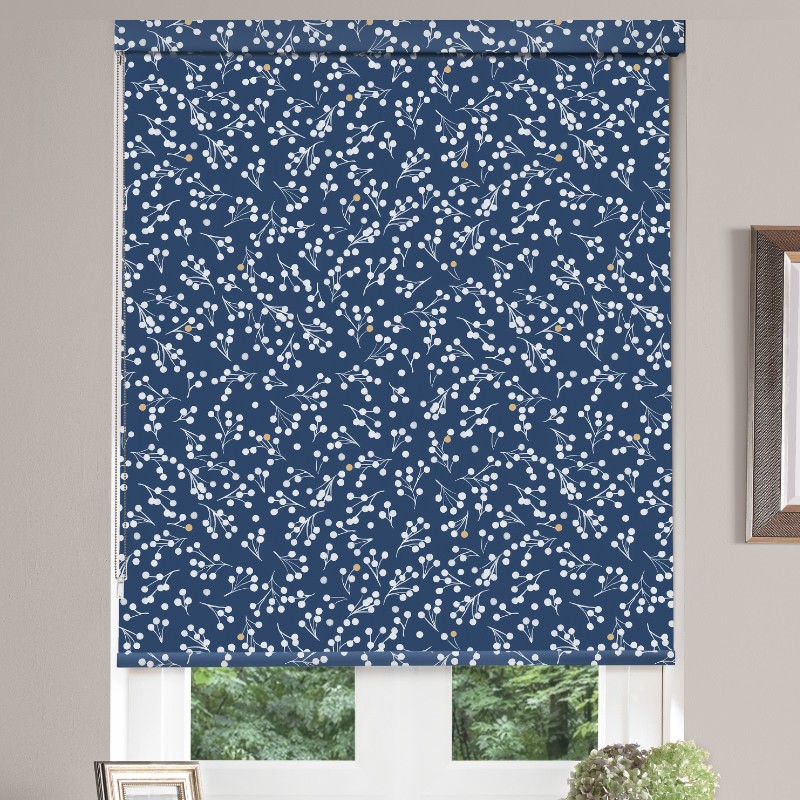Santiago Navy Dimout Roller Blind
