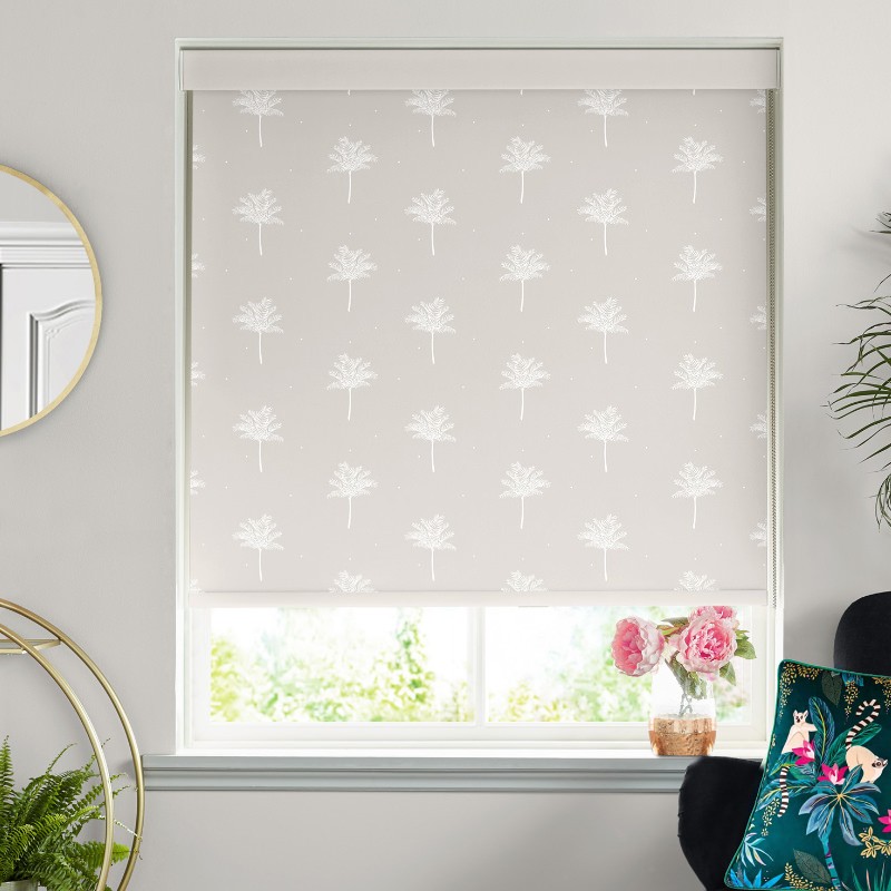 Sara Miller Small Palm Tree Linen Dimout Roller Blind