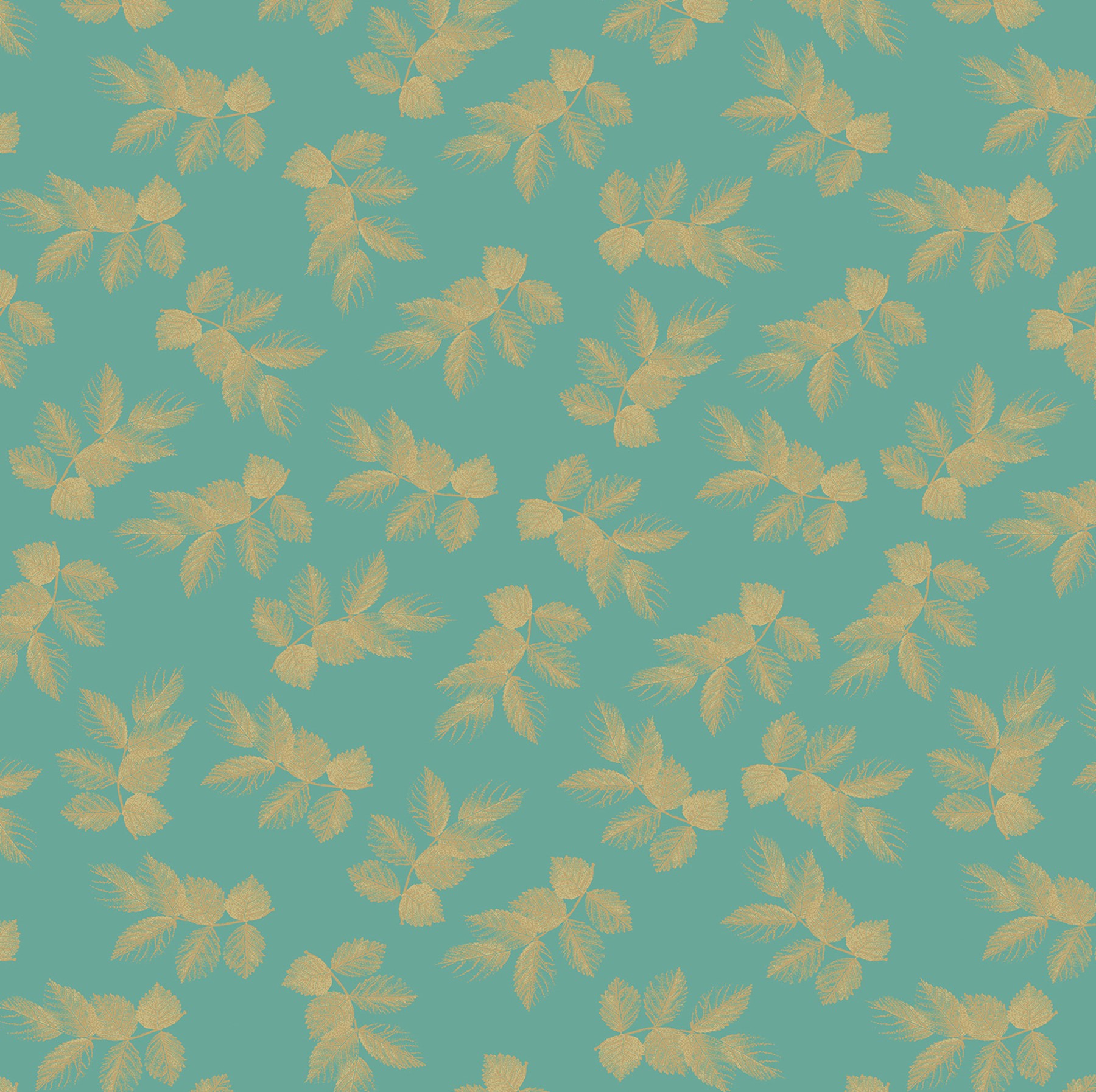 Sara Miller Etched Leaves Green Blackout Roller Blind