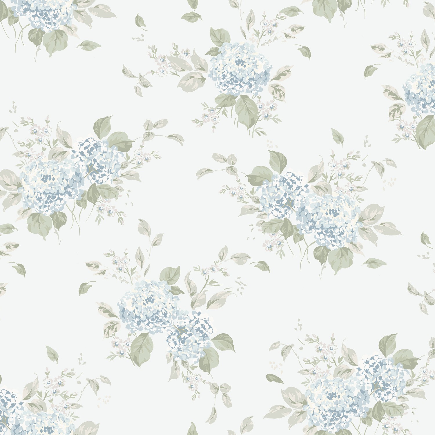 belle hydrangea duck egg floral curtains