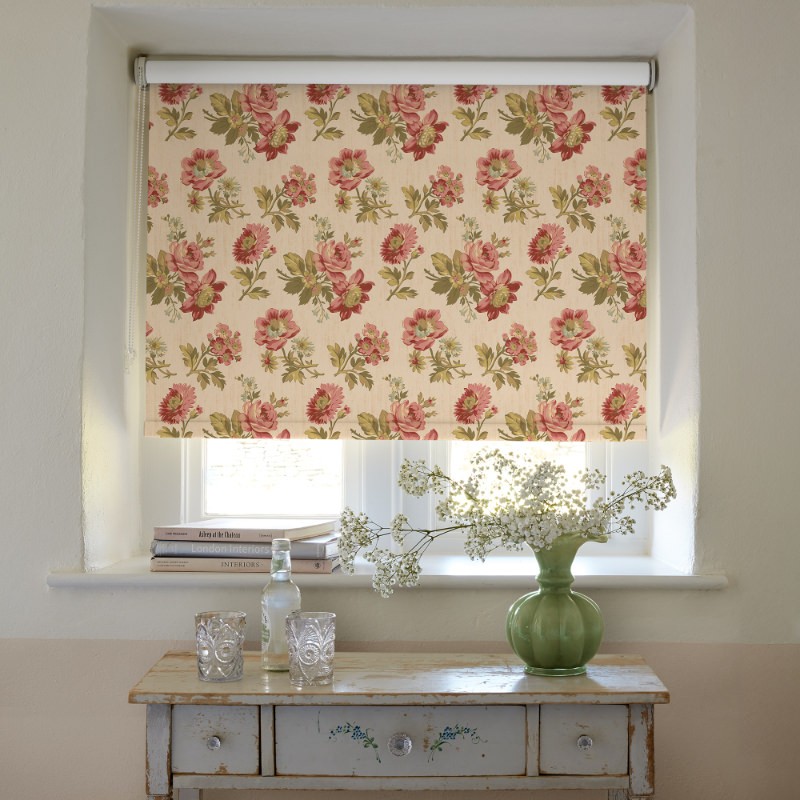 Eloise Vintage Pink Soft Touch Blackout Roller Blind