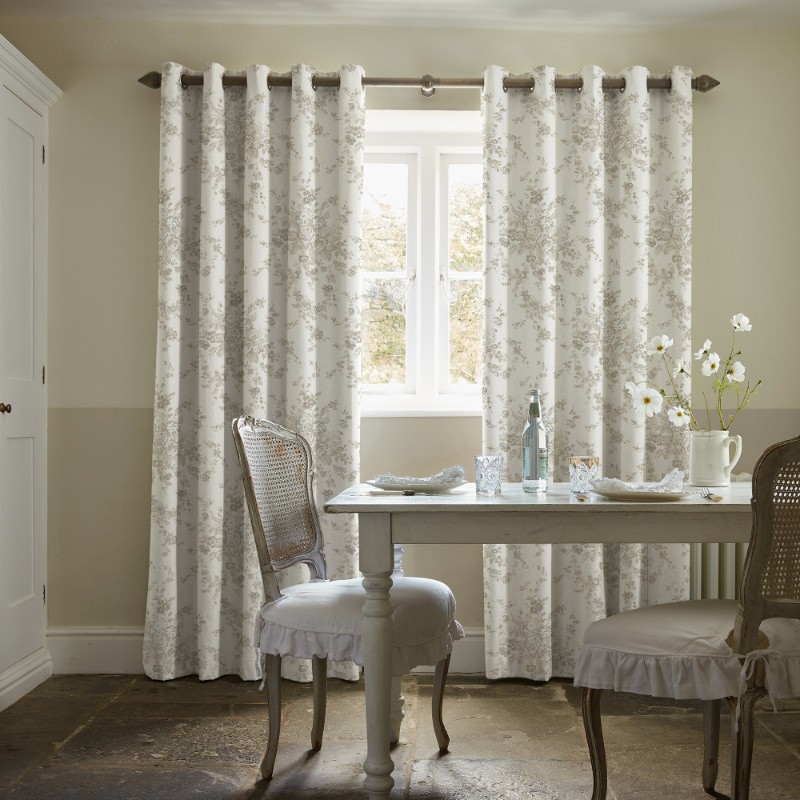Garden Floral Warm Natural Floral Curtains