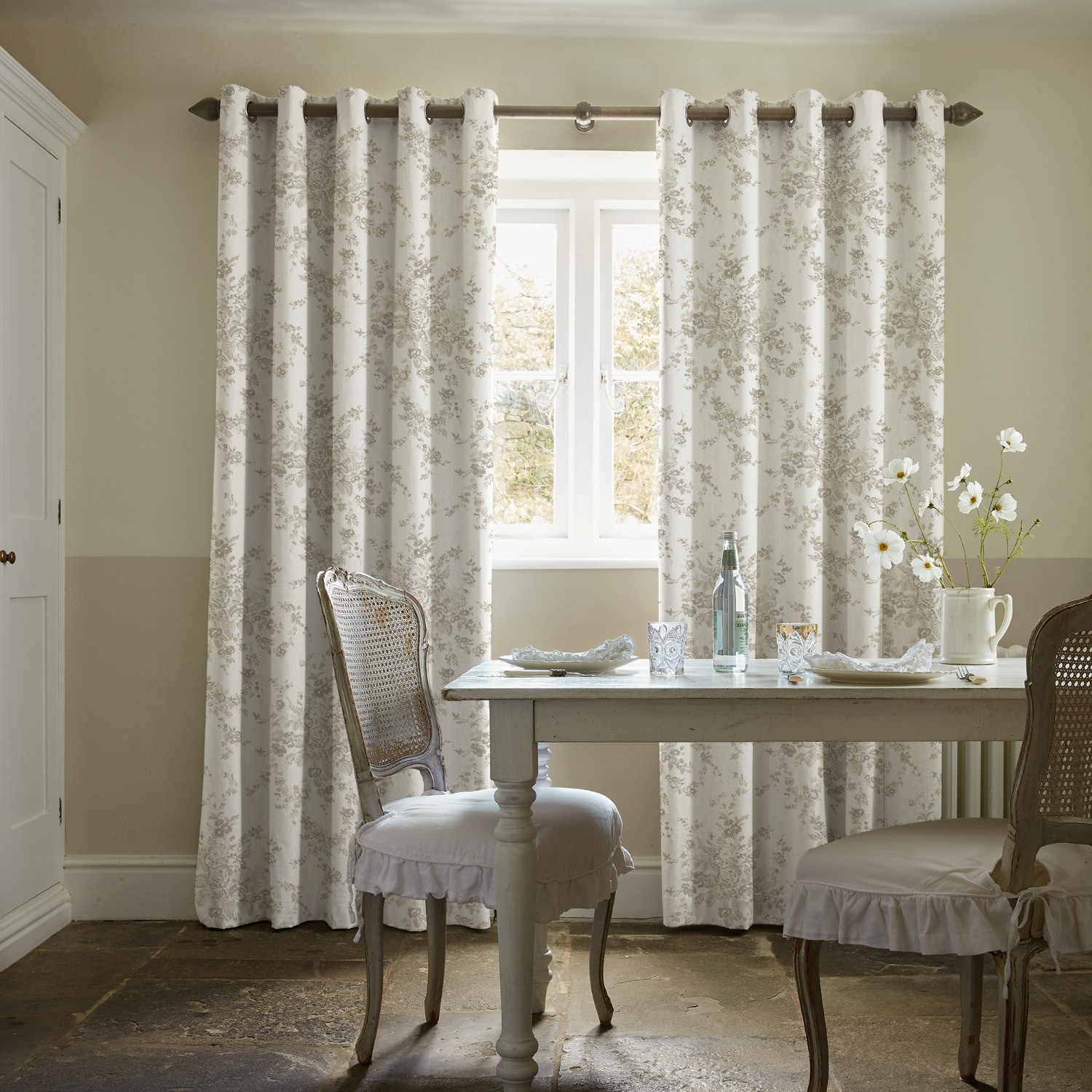 garden floral warm natural floral curtains