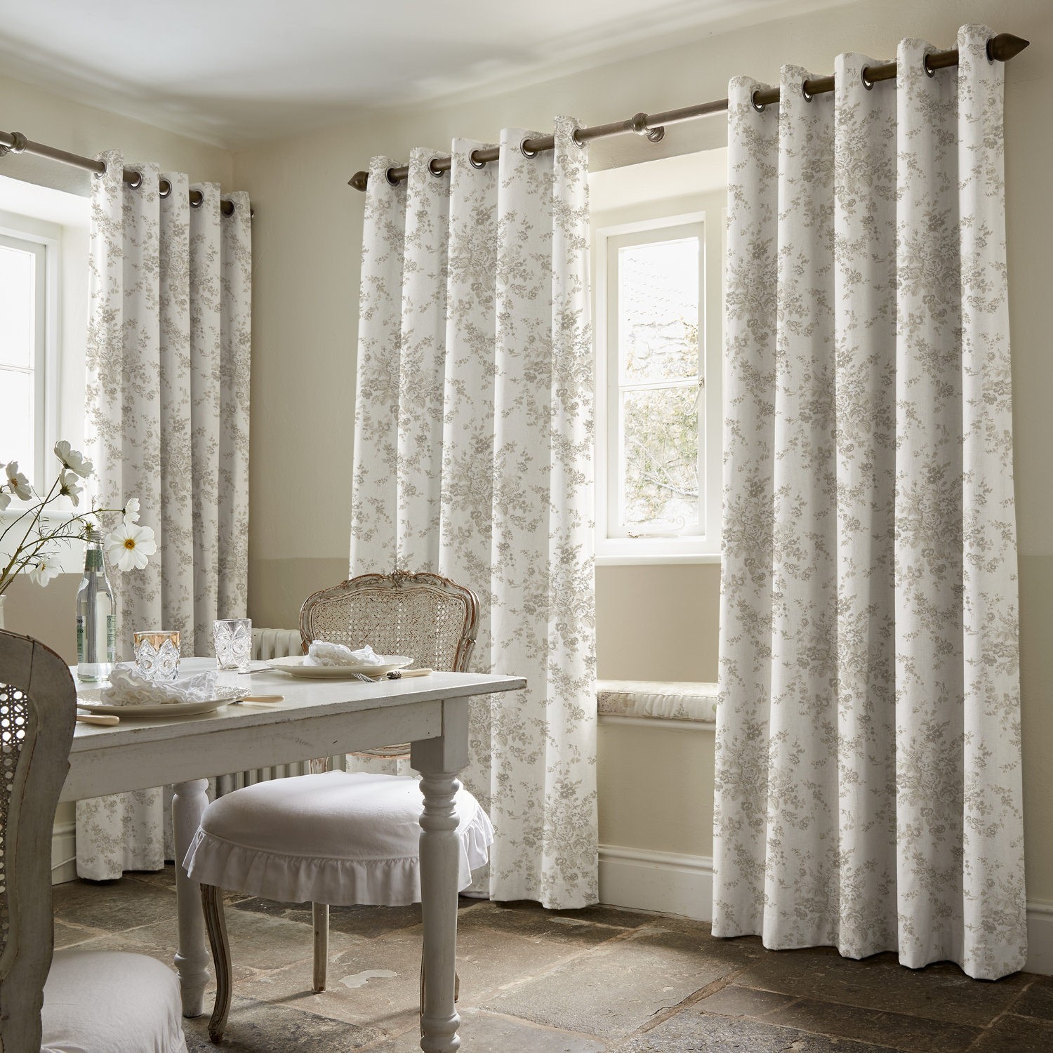garden floral warm natural floral curtains