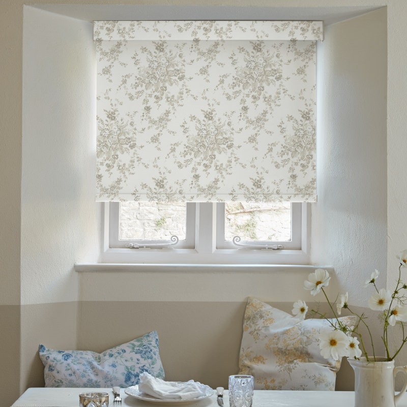 Garden Floral Warm Natural Soft Touch Blackout Roller Blind