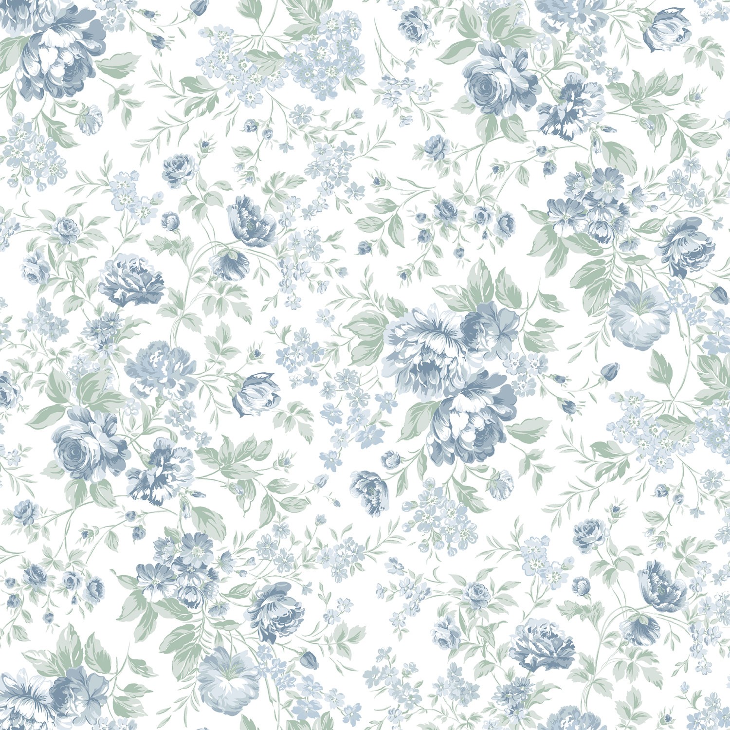 romantic rose blue floral curtains