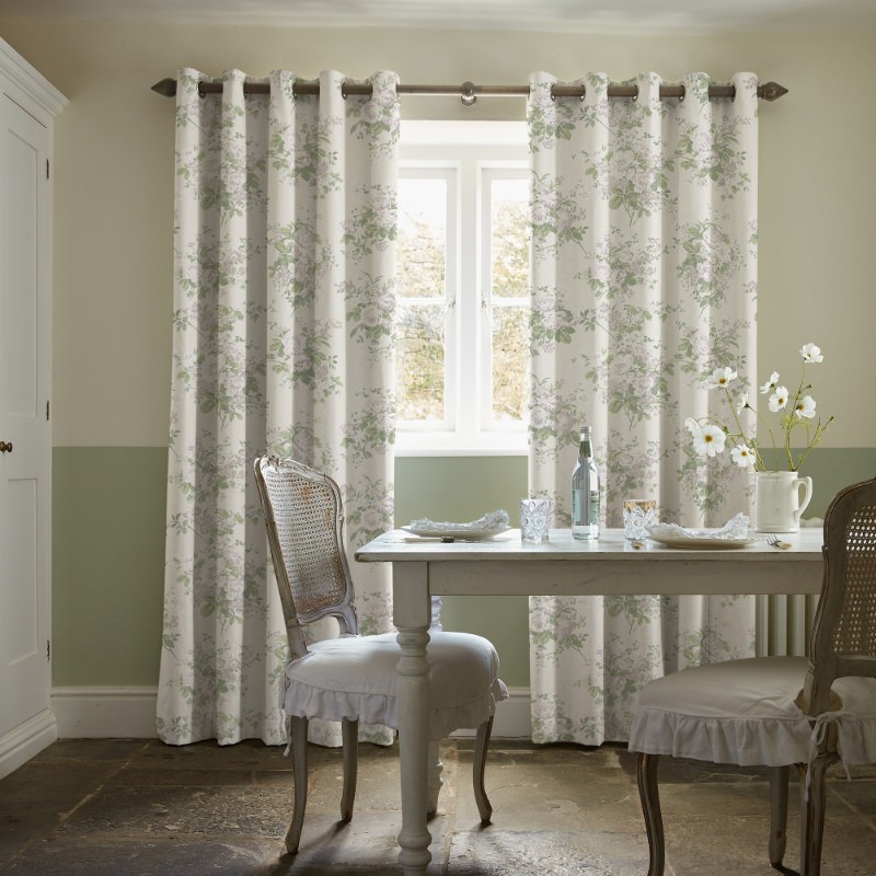 Rose Chintz Natural Floral Curtains