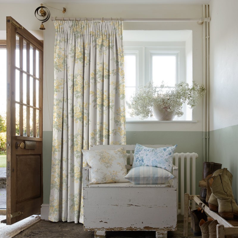 Rose Chintz Yellow Floral Curtains